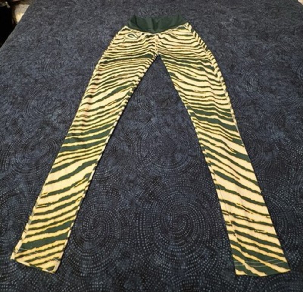 Green Bay Packers Vintage Leggings Zubaz NFL Team Officially Licensed